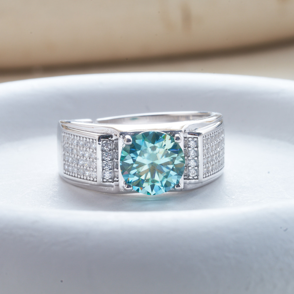 1 carat natural blue color moi - Moissanite Engagement Ring 1 Carat ulasan dan harga