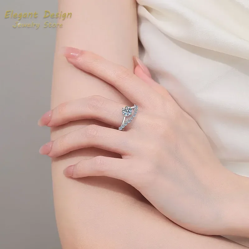 Crown of Love Platinum Pt950 W - Moissanite Engagement Ring 1 Carat ulasan dan harga