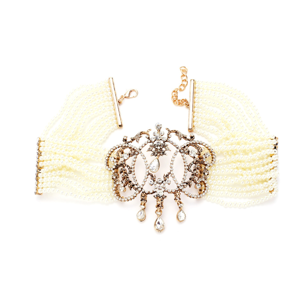 Vintage Multi Strands Pearl Ch - Pearl Choker Necklace Vintage ulasan dan harga