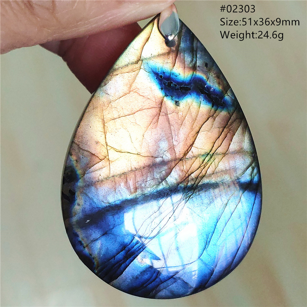 Natural Colorful Labradorite P - 925 Sterling Silver Chain Necklace Men ulasan dan harga