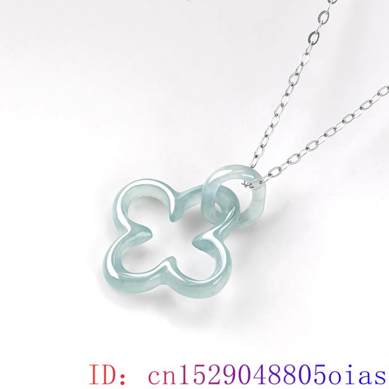 Blue Myanmar Jadeite Four Leaf - Necklaces ulasan dan harga