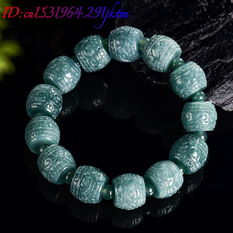 Natural Burmese Jadeite Carved - Bracelets ulasan dan harga