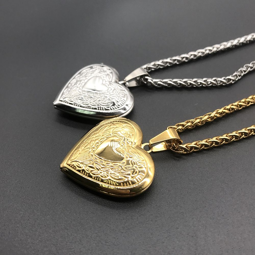 Love Heart Secret Message Lock - Heart Locket Necklace Photo ulasan dan harga