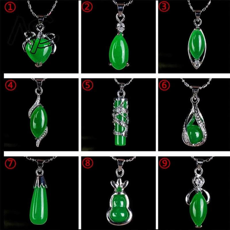 925 Silver Chinese Green Jade  - Necklaces ulasan dan harga