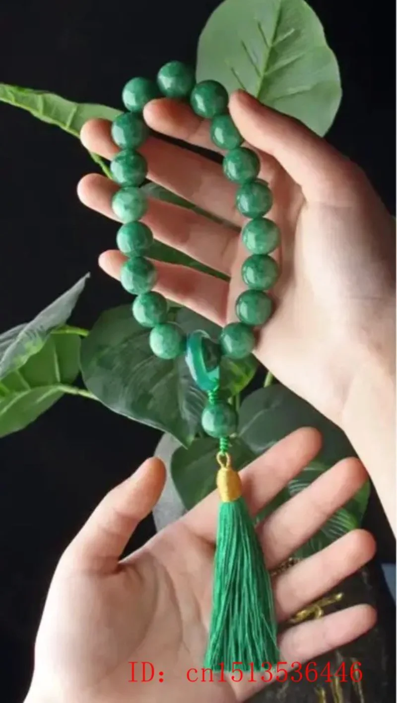 Green Jade Stone 12mm Beads Ta - Necklaces ulasan dan harga